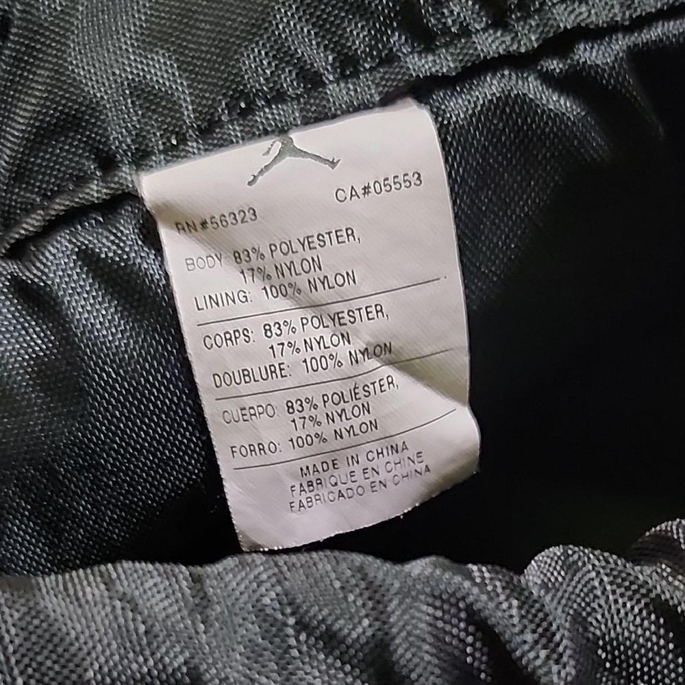 Jordan Black Drawstring Backpack With Colorful Te… - image 3